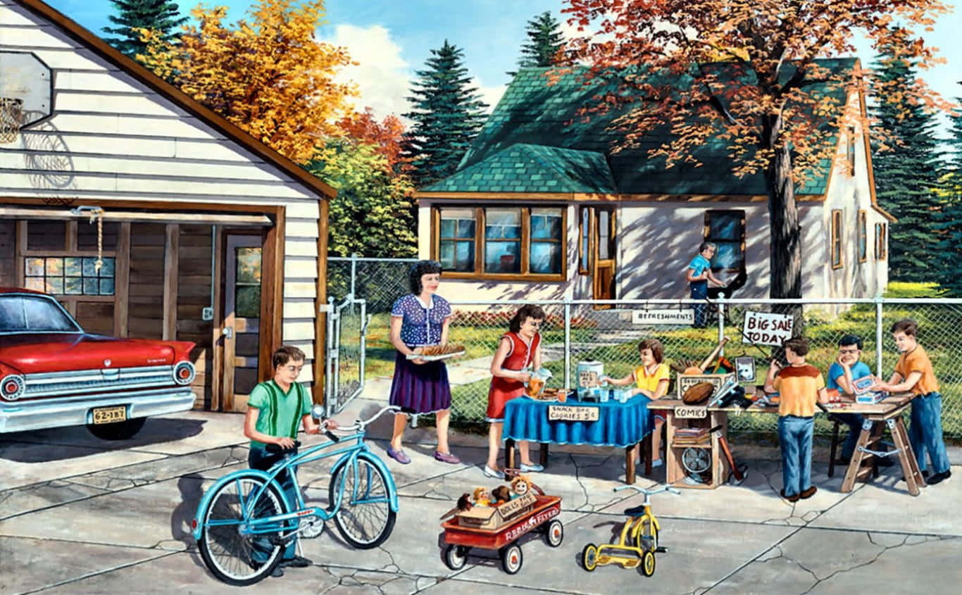Yard Sale Jigsaw Puzzle Picture