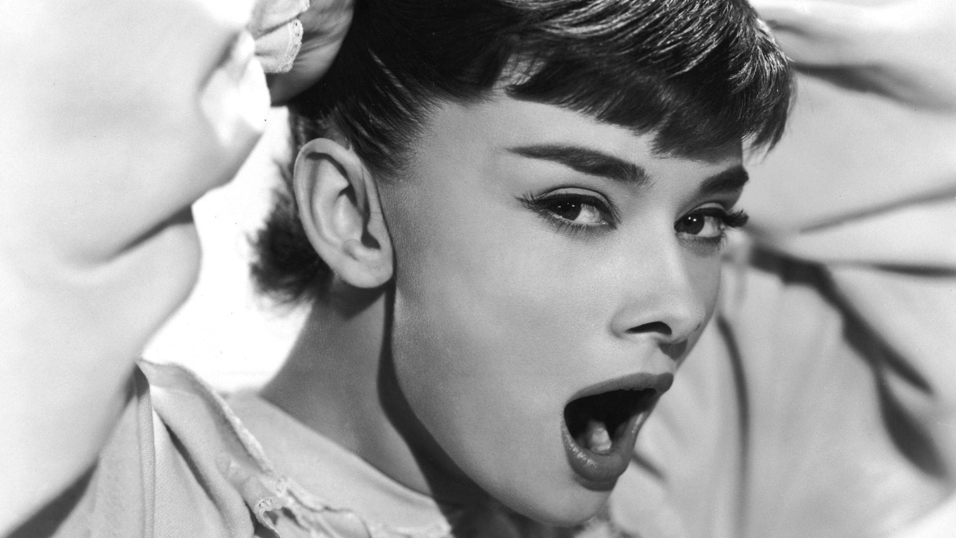 Yawning Beauty Audrey Hepburn