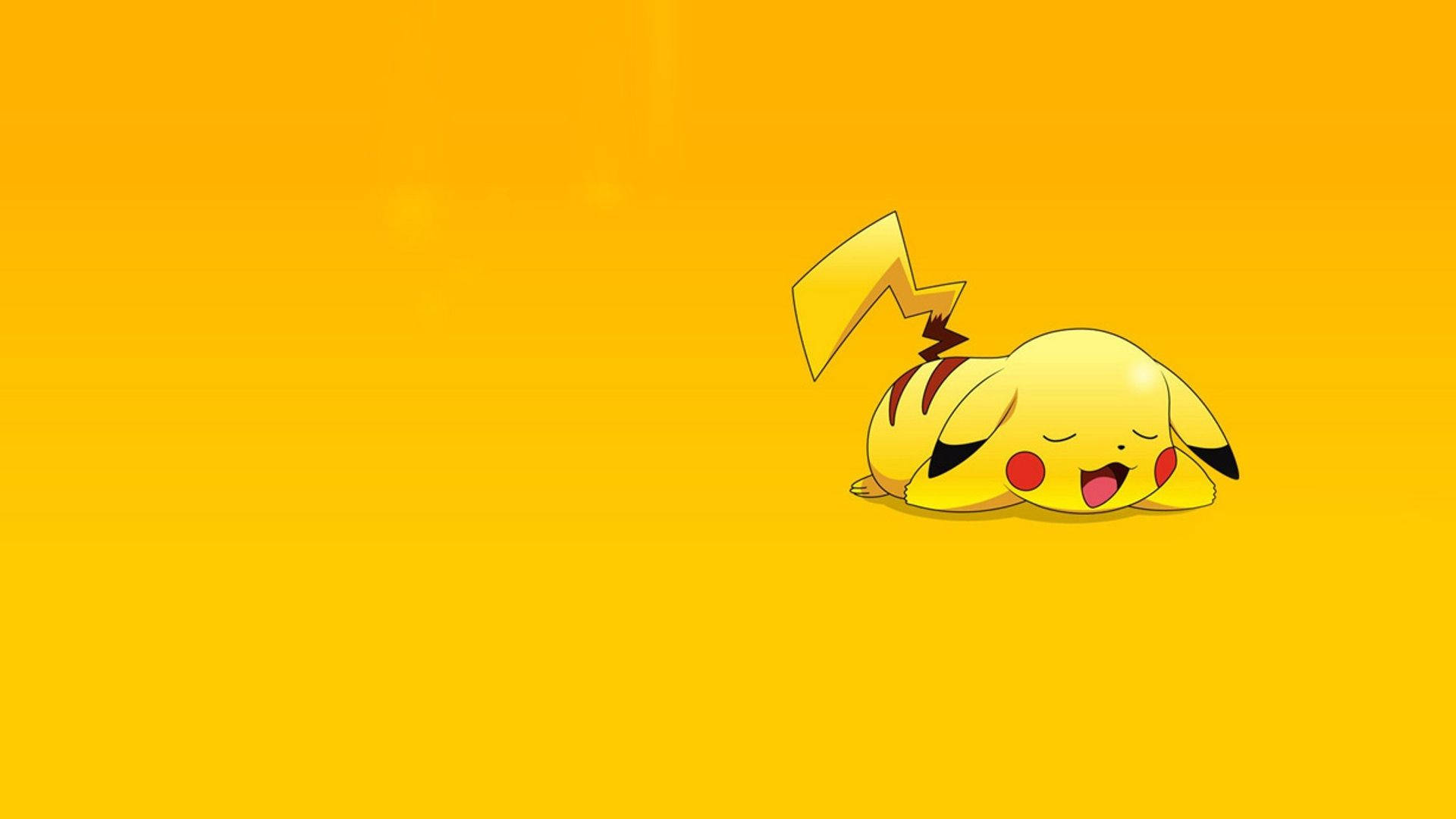 Yawning Yellow Pikachu Wallpaper