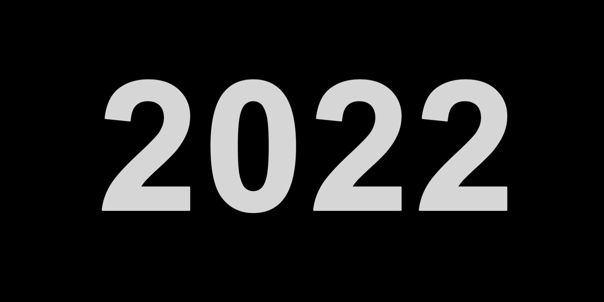 Year2022 Simple Black Background PNG