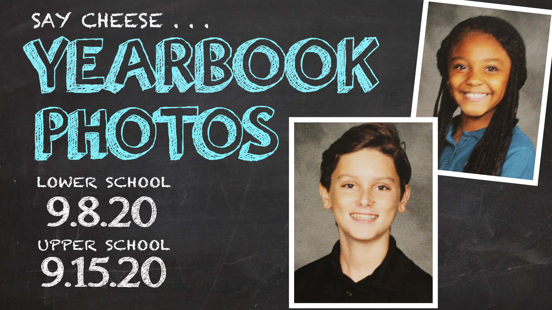 A Poster With Two Children And A Yearbook Photo
