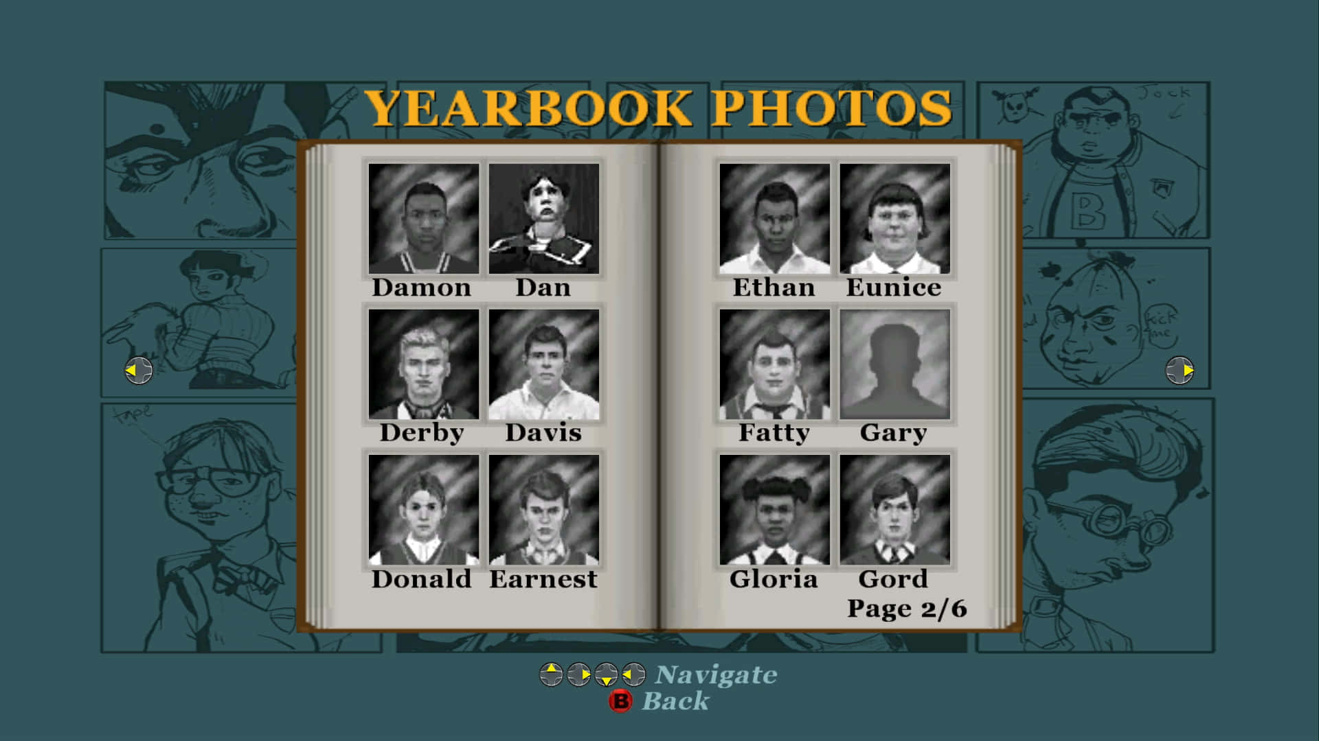 a screen shot of the yearbook photos