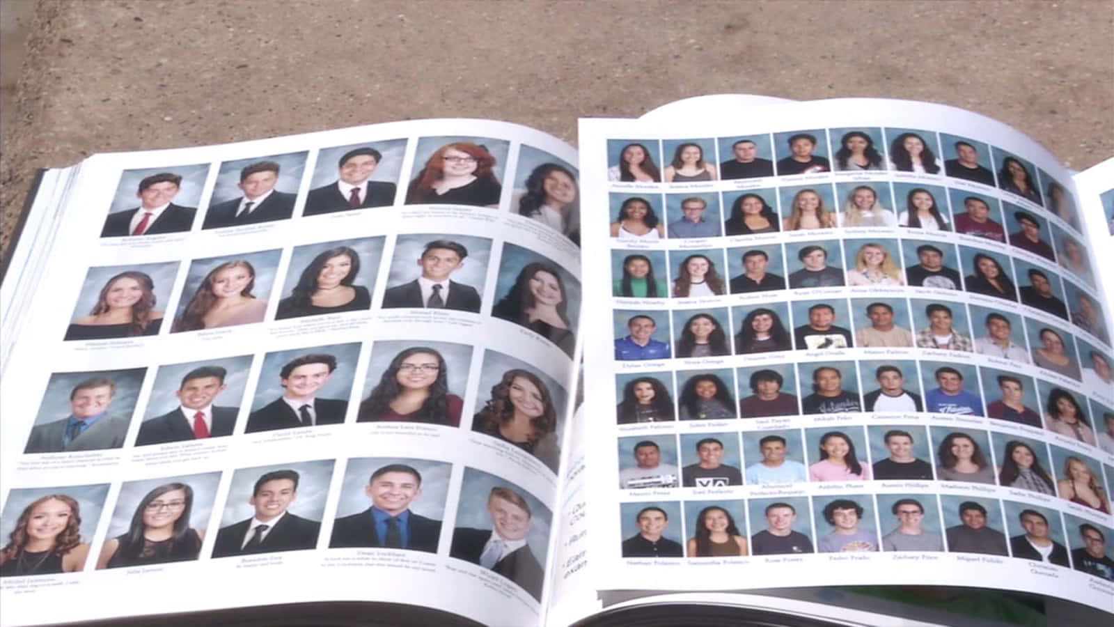 a book with many pictures of students
