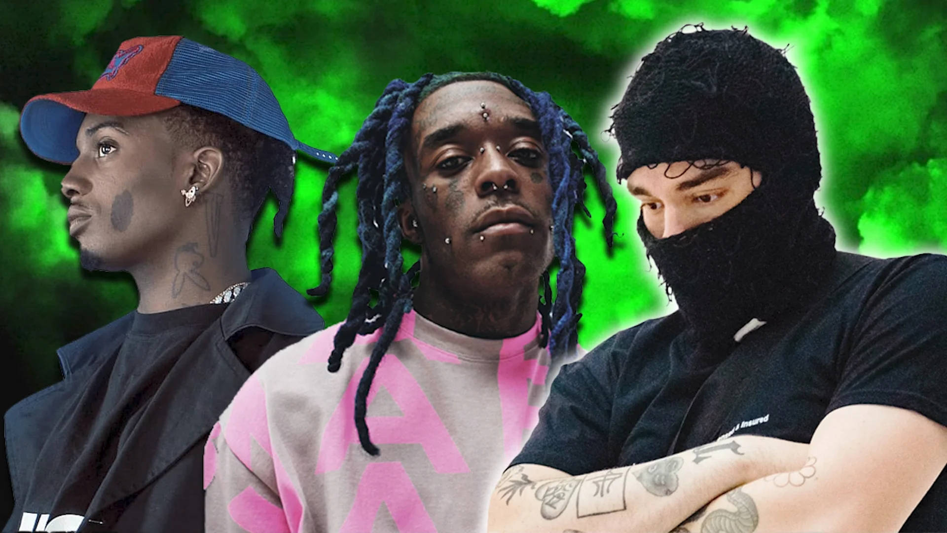 Yeat With Carti And Lil Uzi Vert Wallpaper