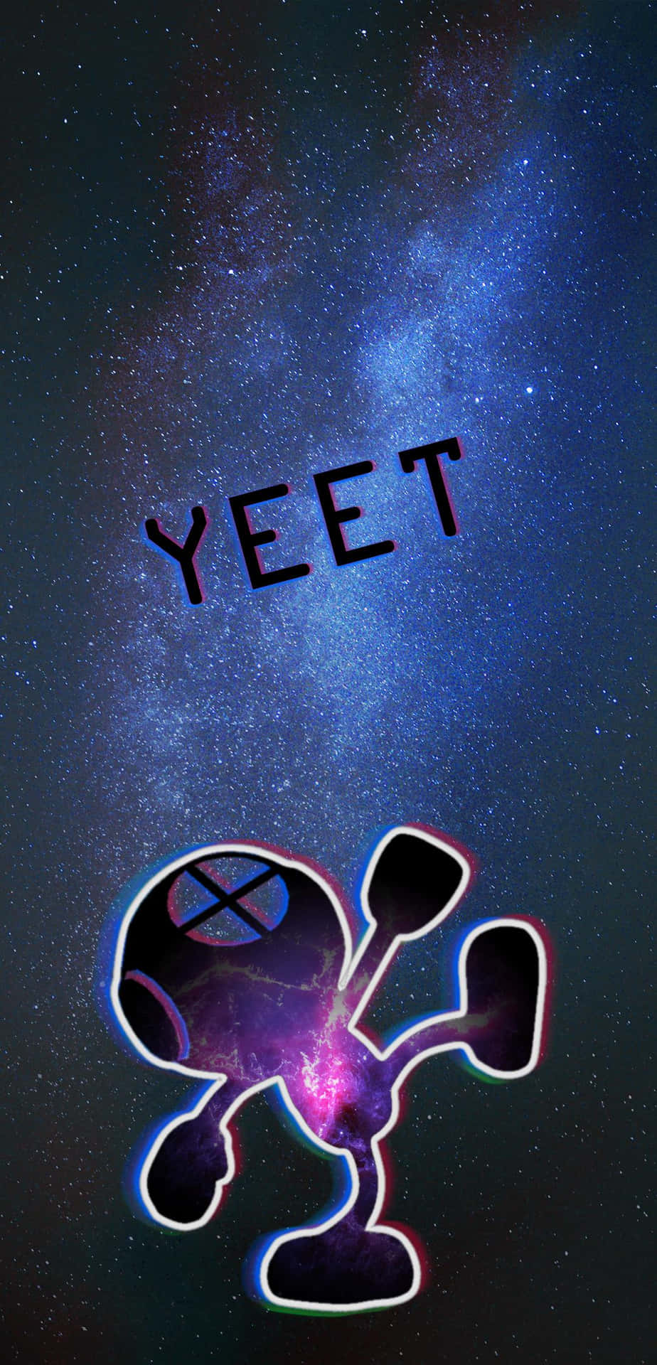 A Cartoon Character With The Word Yeet On It Wallpaper
