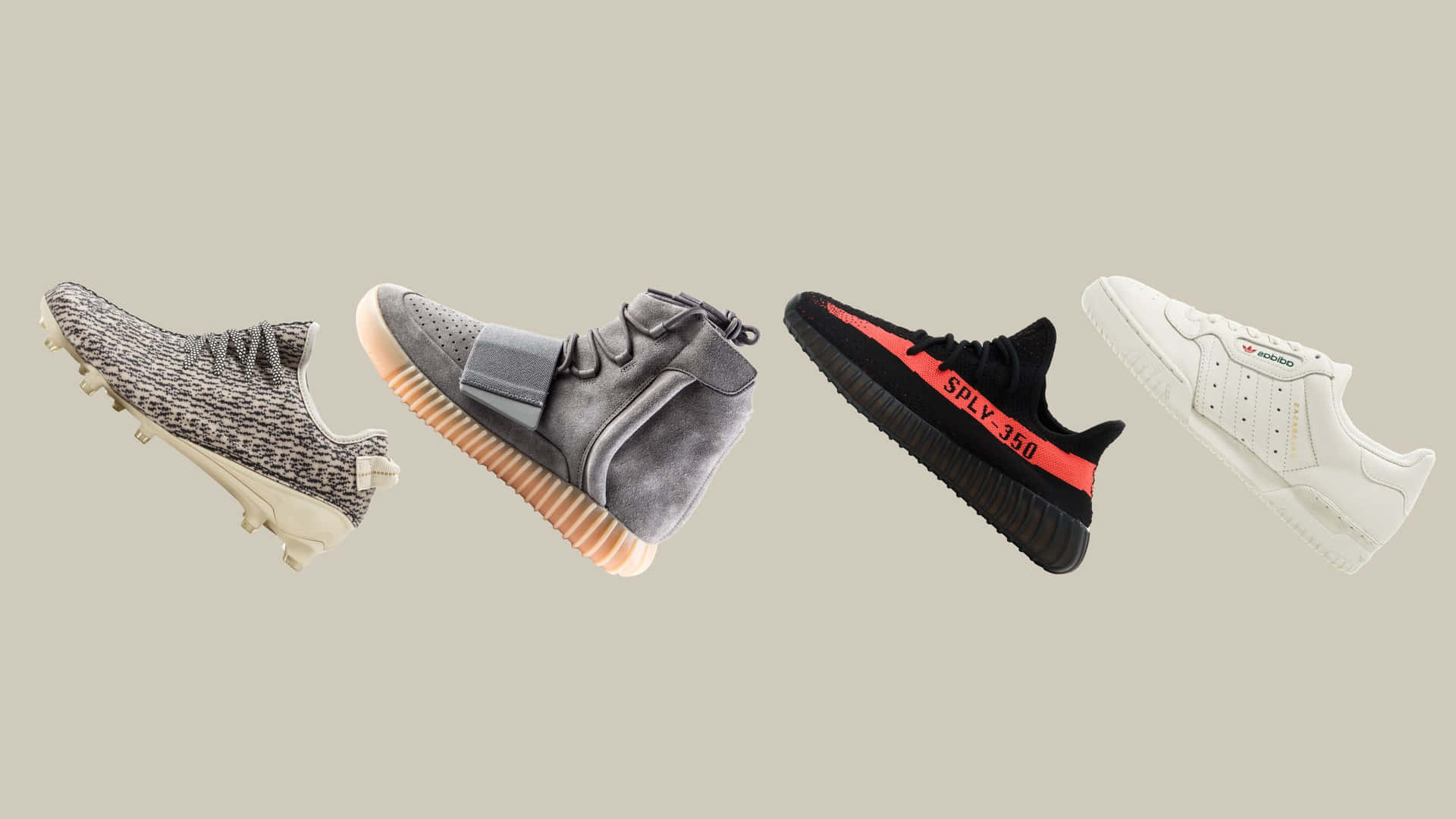 Yeezy Different Sneakers Styles And Color Wallpaper