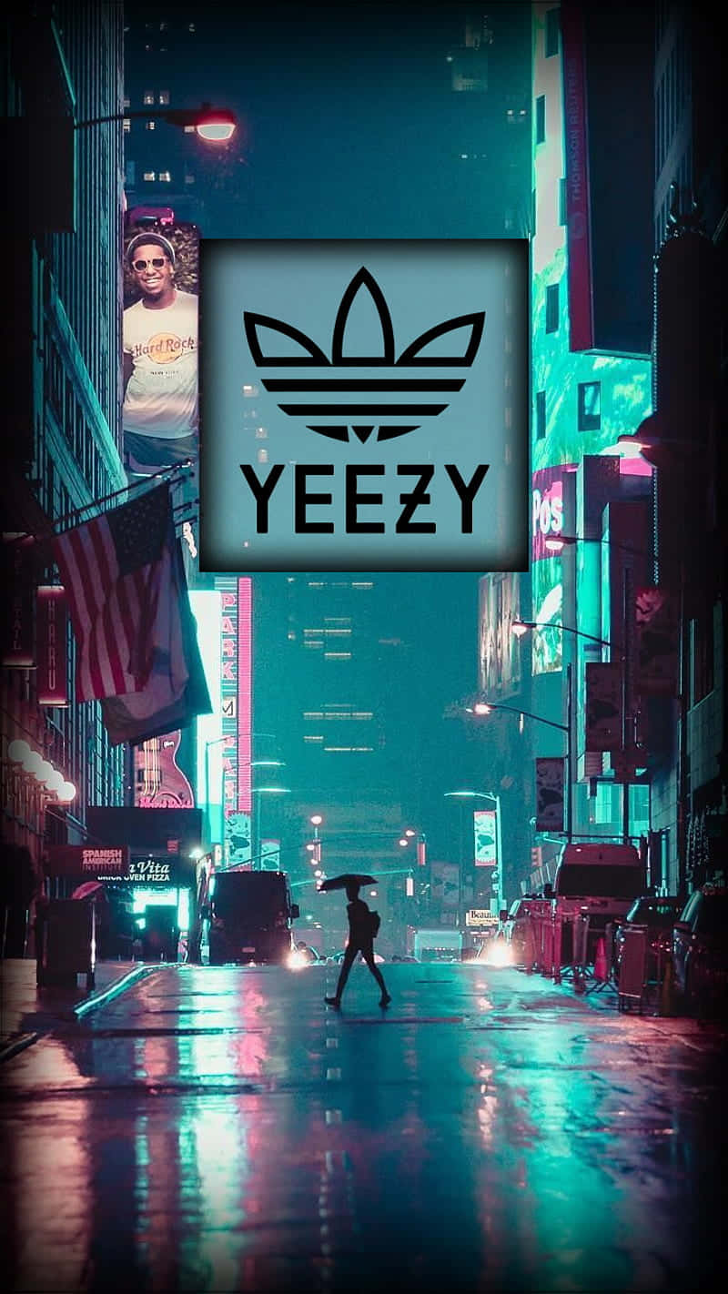 Yeezy Signage Streen Neon Light Wallpaper