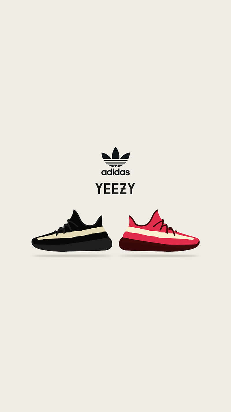 Black And Red Yeezy Design Wallpaper