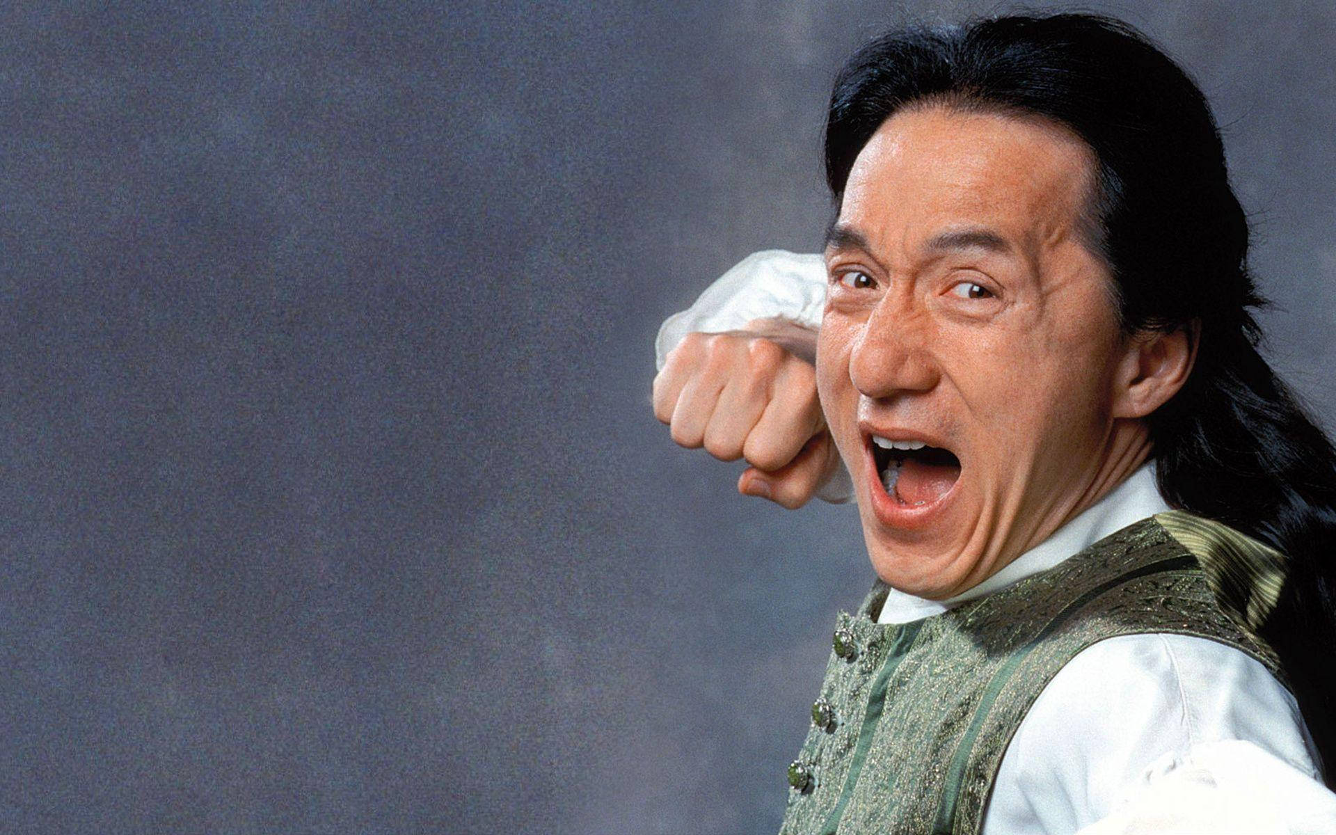Yelling Jackie Chan Picture