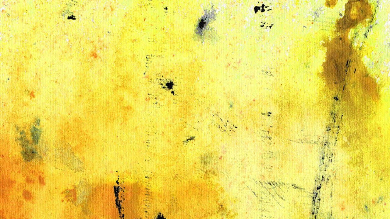 Vibrant Yellow Abstract Art Wallpaper