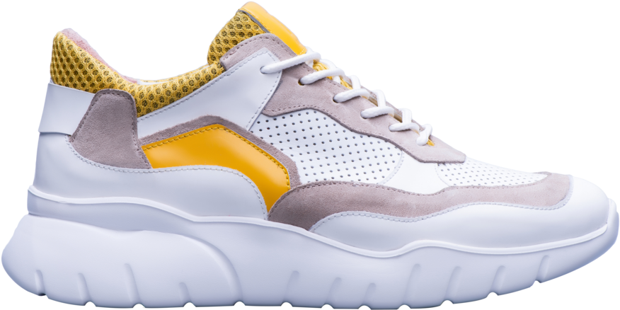 Yellow Accent Modern Sneaker.png PNG