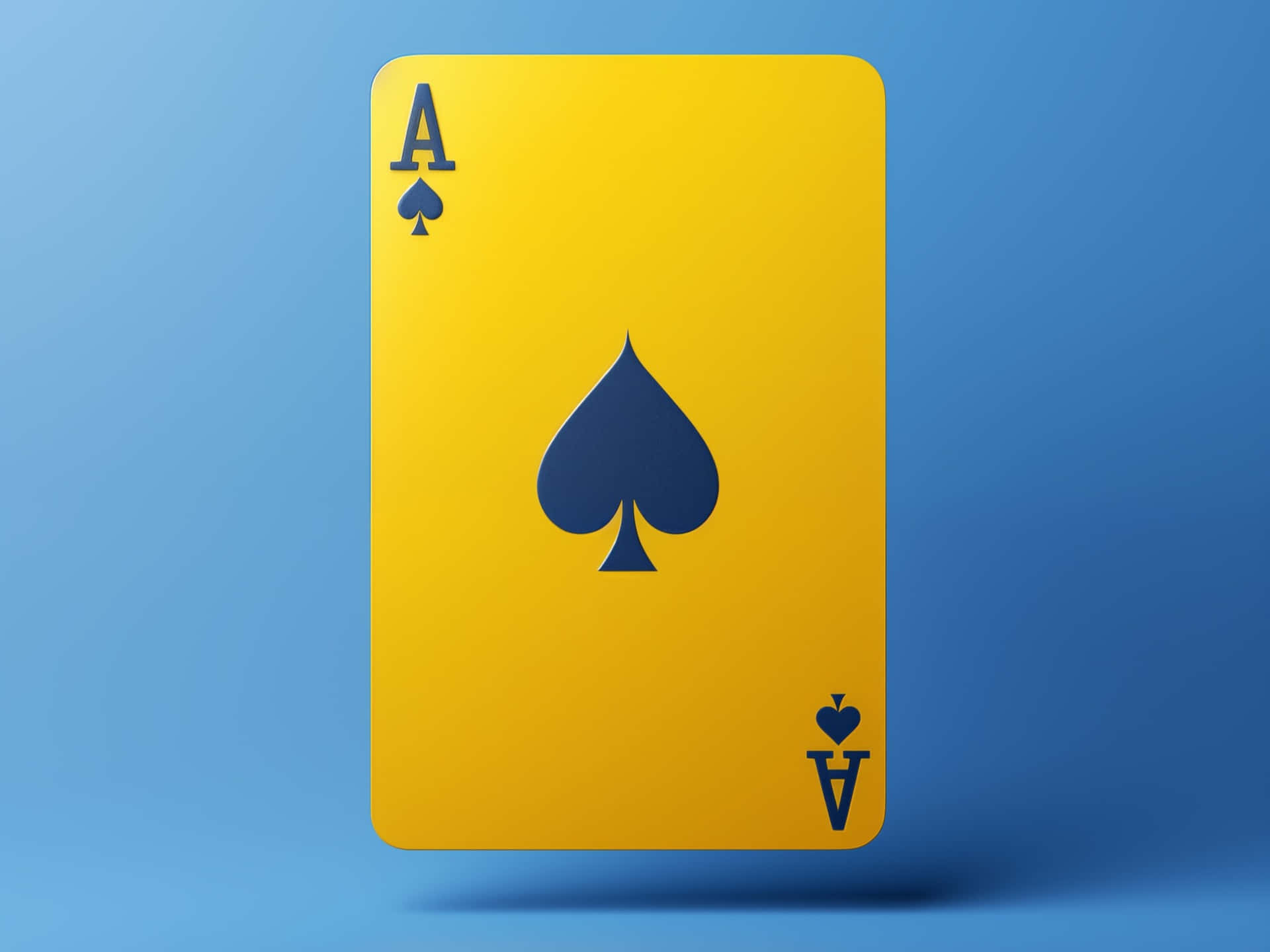 Yellow Aceof Spades Card Wallpaper