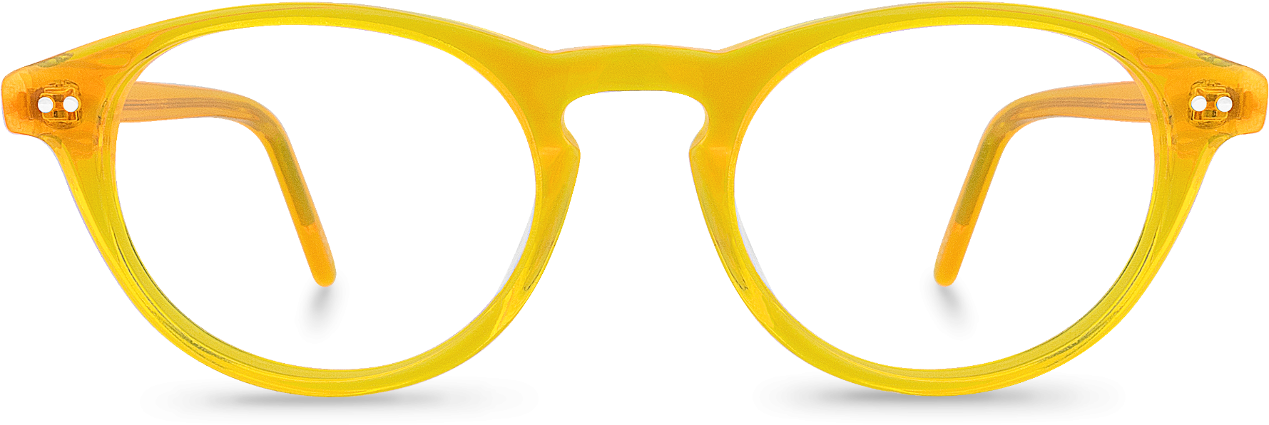 Yellow Acetate Eyeglasses Ralph Lauren PNG