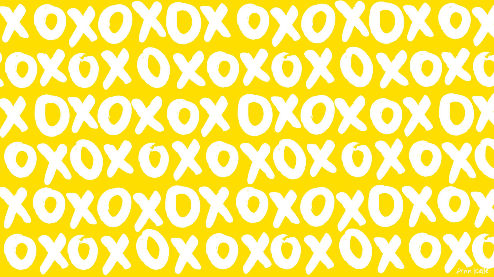 A Yellow Background With White X's On It Wallpaper