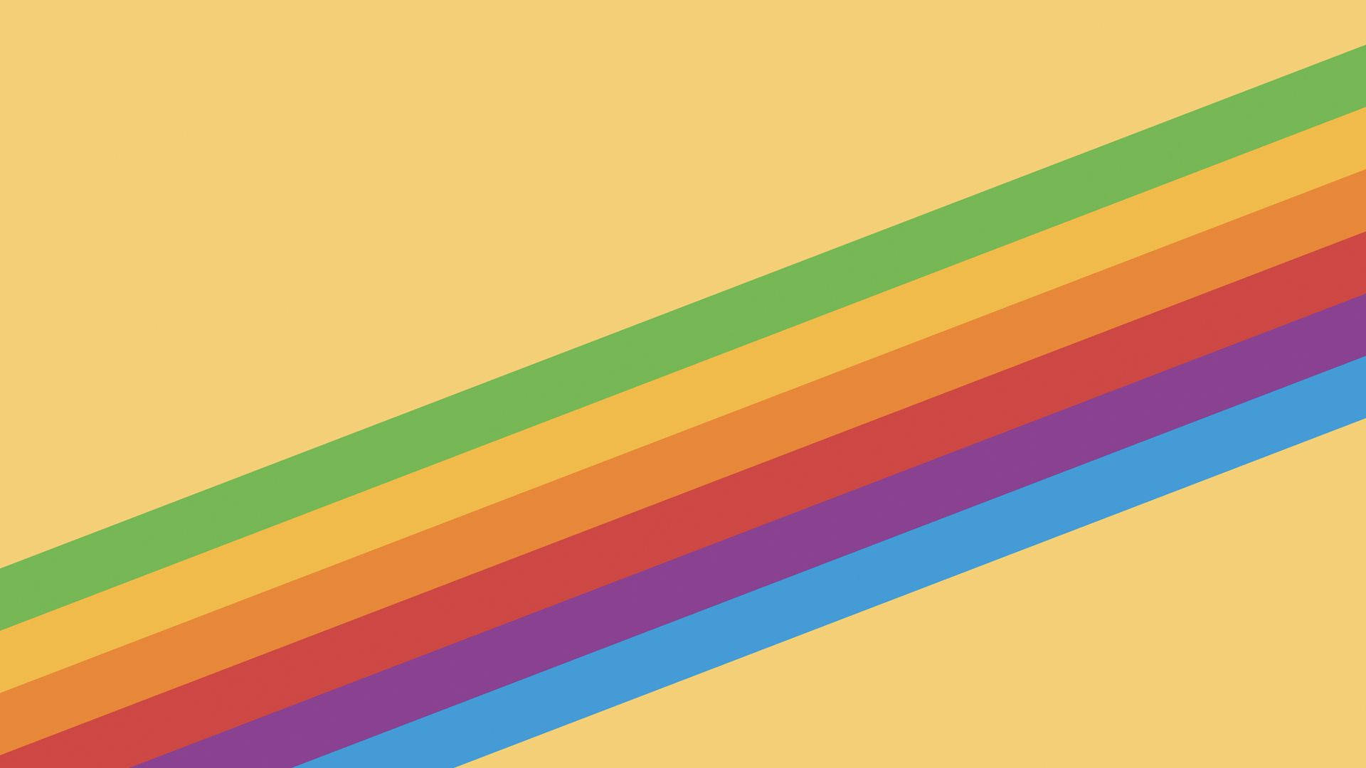 A Rainbow Colored Background With A Yellow Background Wallpaper