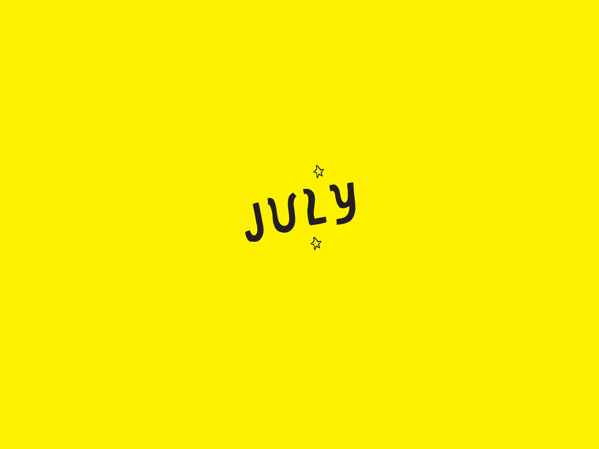 Gelbesästhetisches Desktop-juli-wort Wallpaper