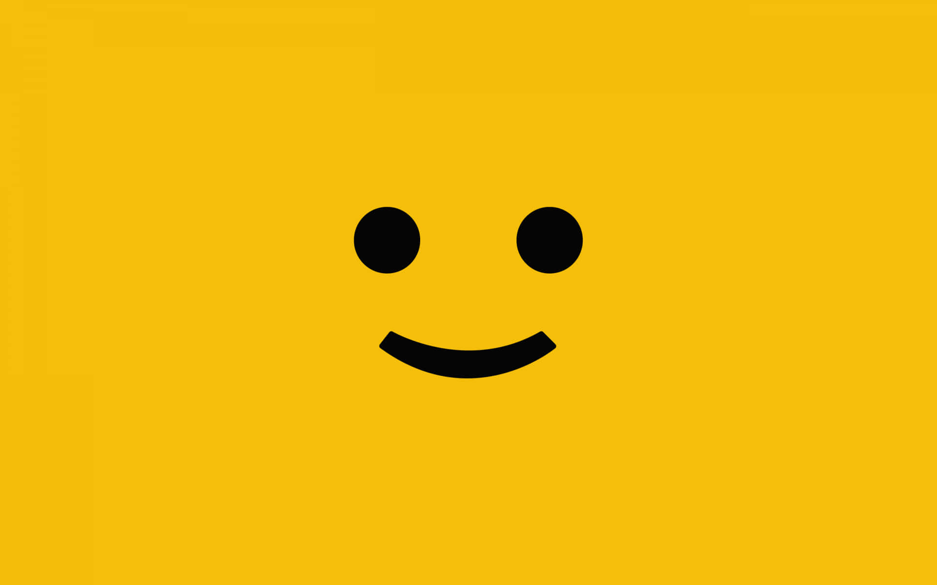 Minimalistischeslächeln Im Gelben Ästhetischen Desktop Wallpaper