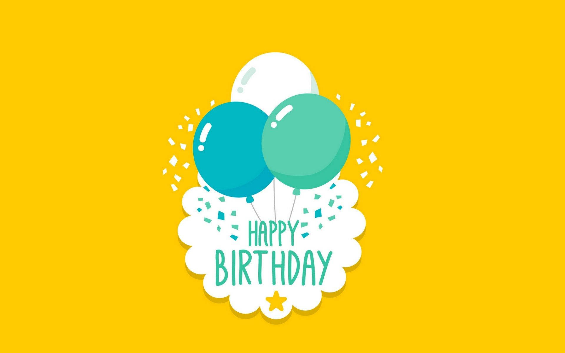 Yellow Aesthetic Happy Birthday Wallpaper
