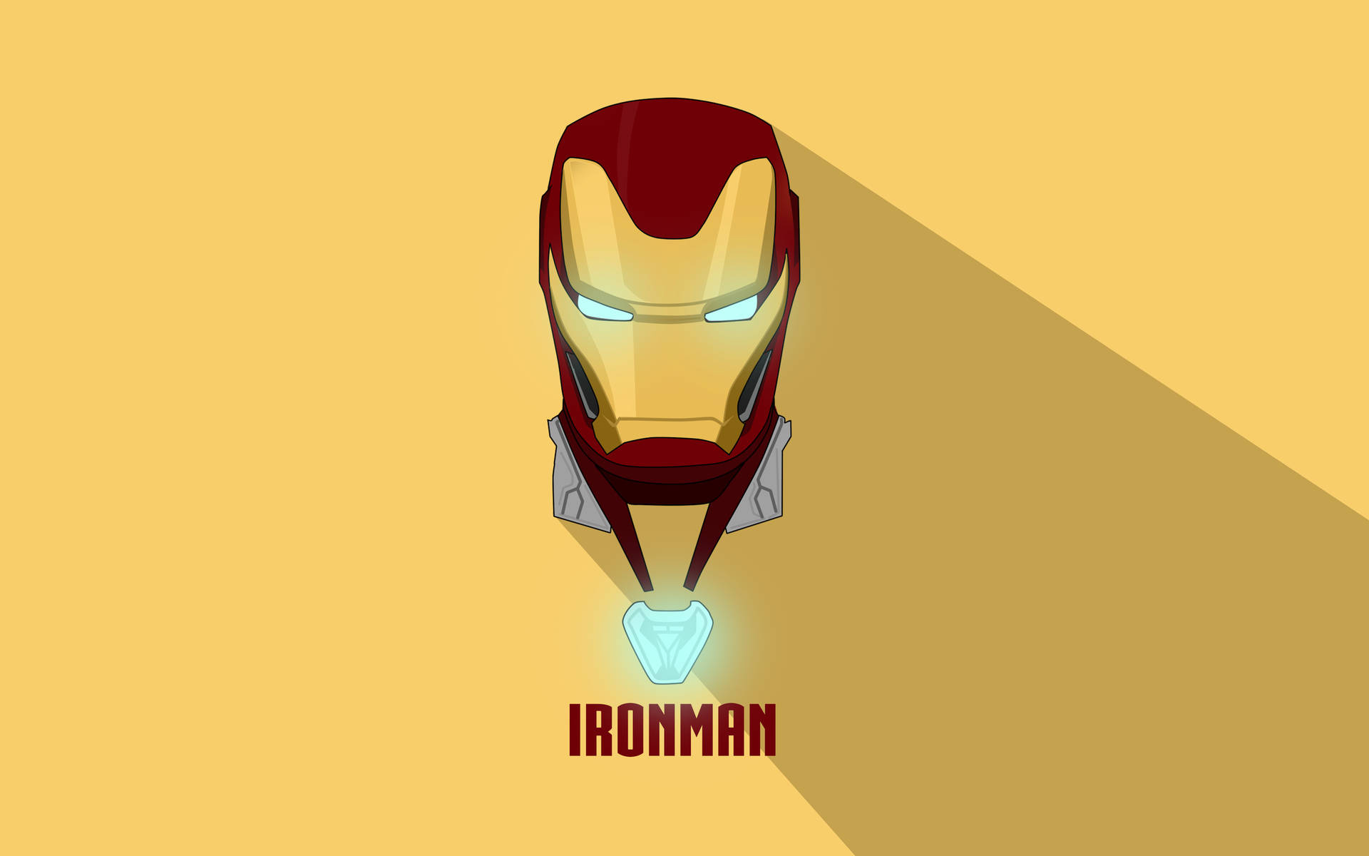 Yellow Aesthetic Iron Man Logo Wallpaper