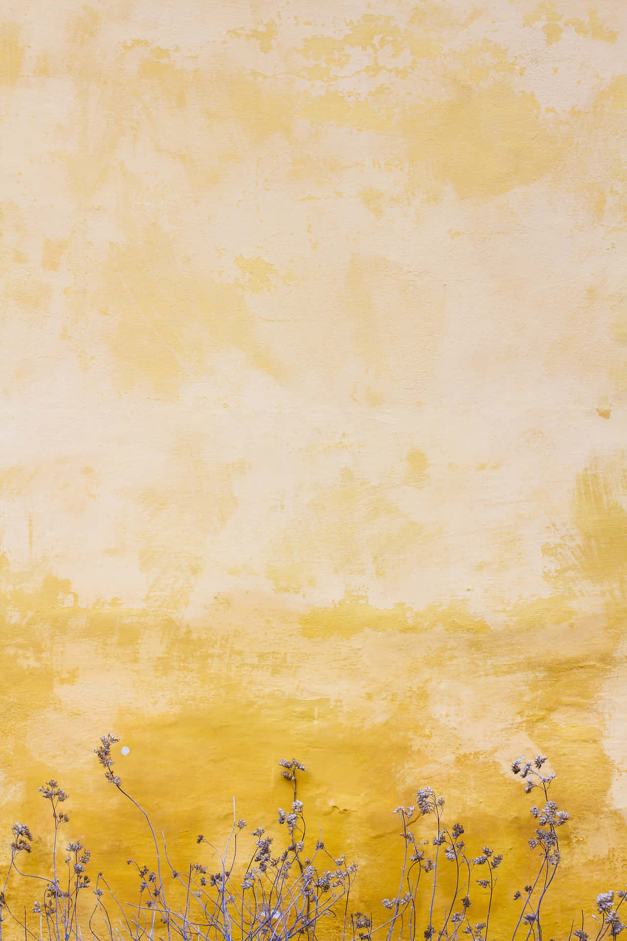 Yellow Aesthetic Phone Painting Wallpaper
