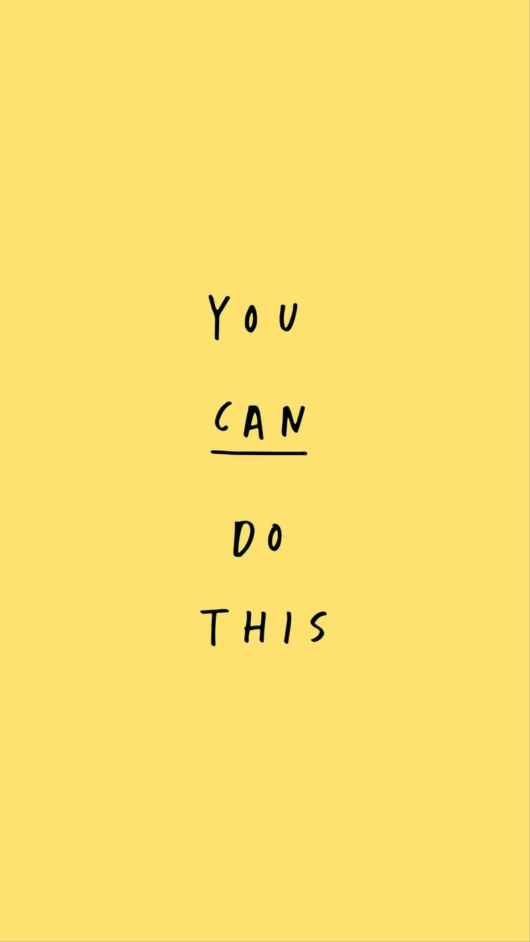 Yellow Aesthetic Phone Motivational Quote Wallpaper