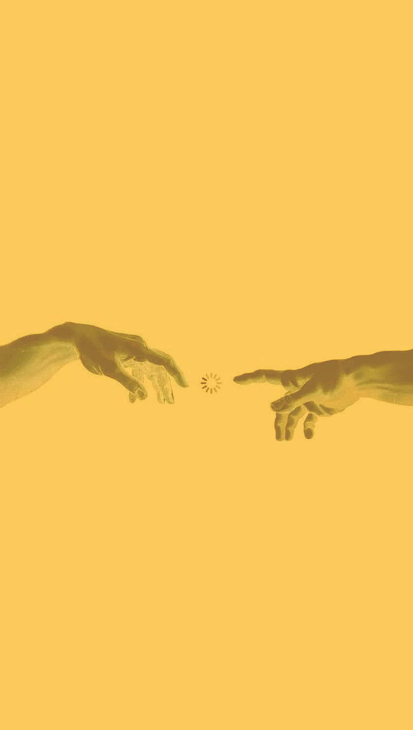 Hænder i gult æstetisk billede