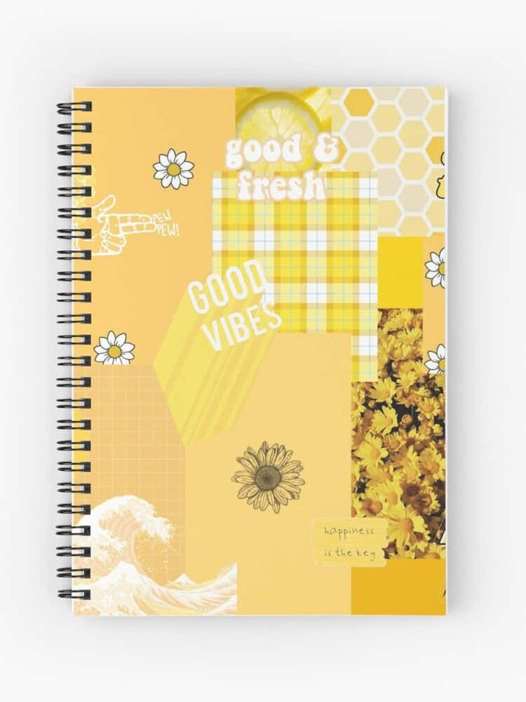 Yellow Aesthetic Notebook Picture