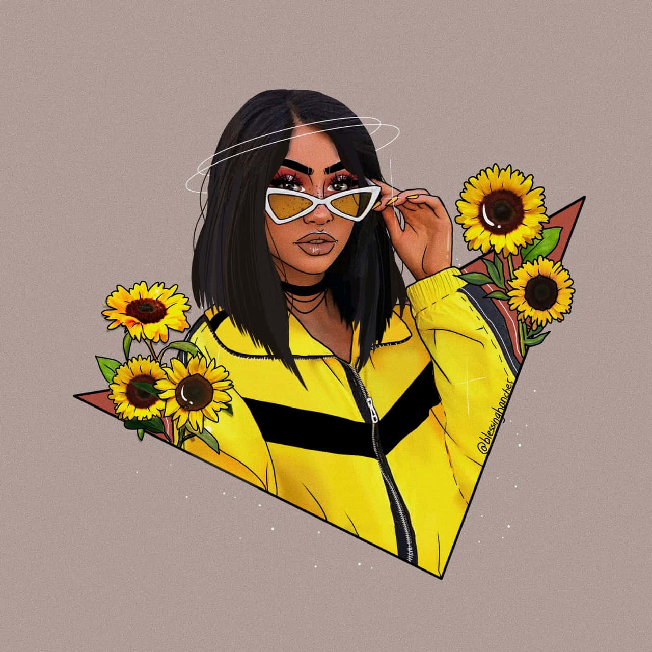 Cool Girl Yellow Aesthetic Picture