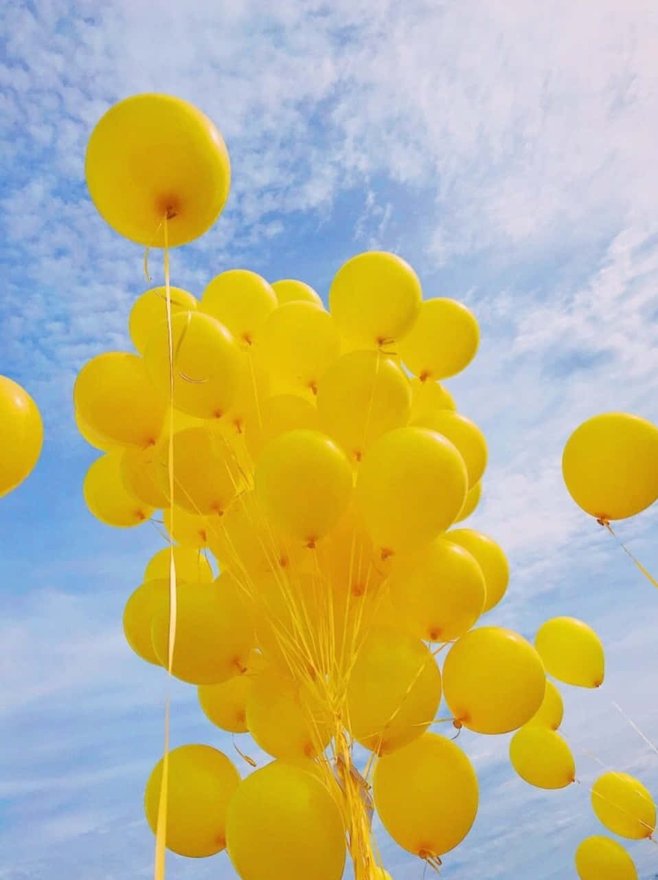 Yellow Balloons Aesthetic Picture