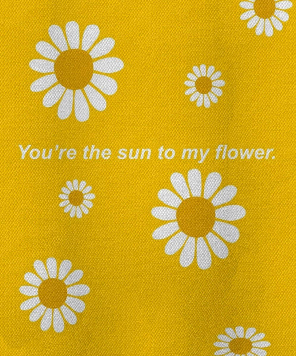 Gelbästhetisch Bedruckte Sonnenblumen Wallpaper