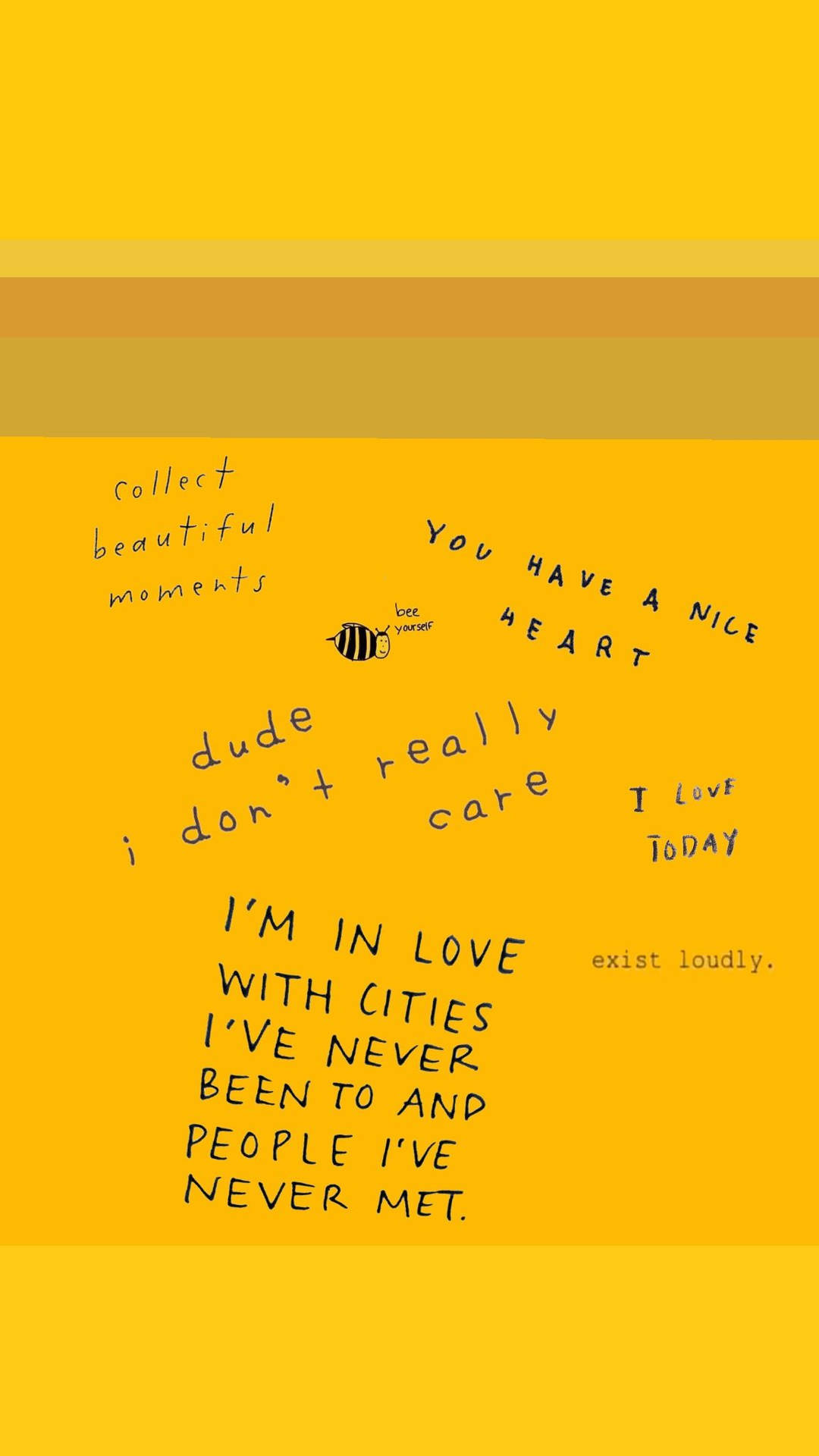 Yellow Aesthetic Sayings Wallpaper