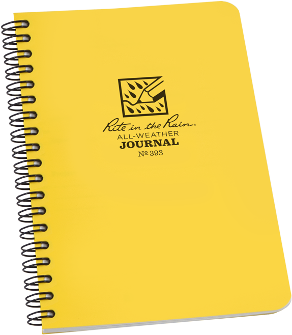 Yellow All Weather Journal Spiral Bound PNG