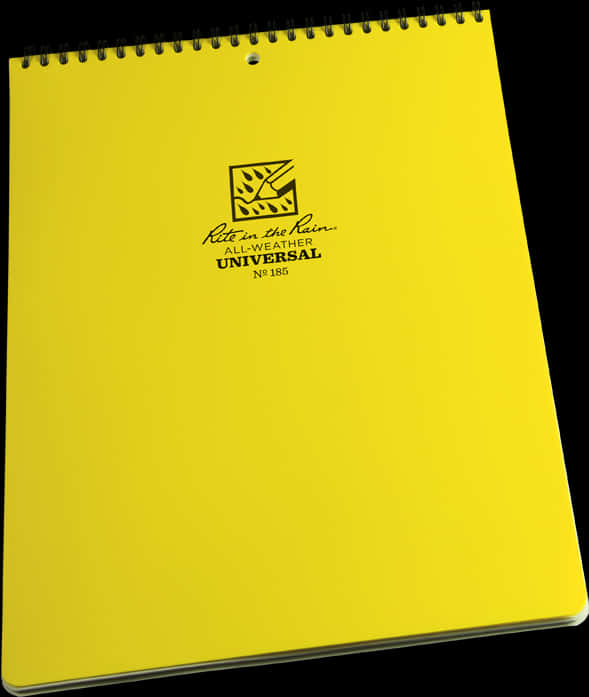 Yellow All Weather Notebook PNG