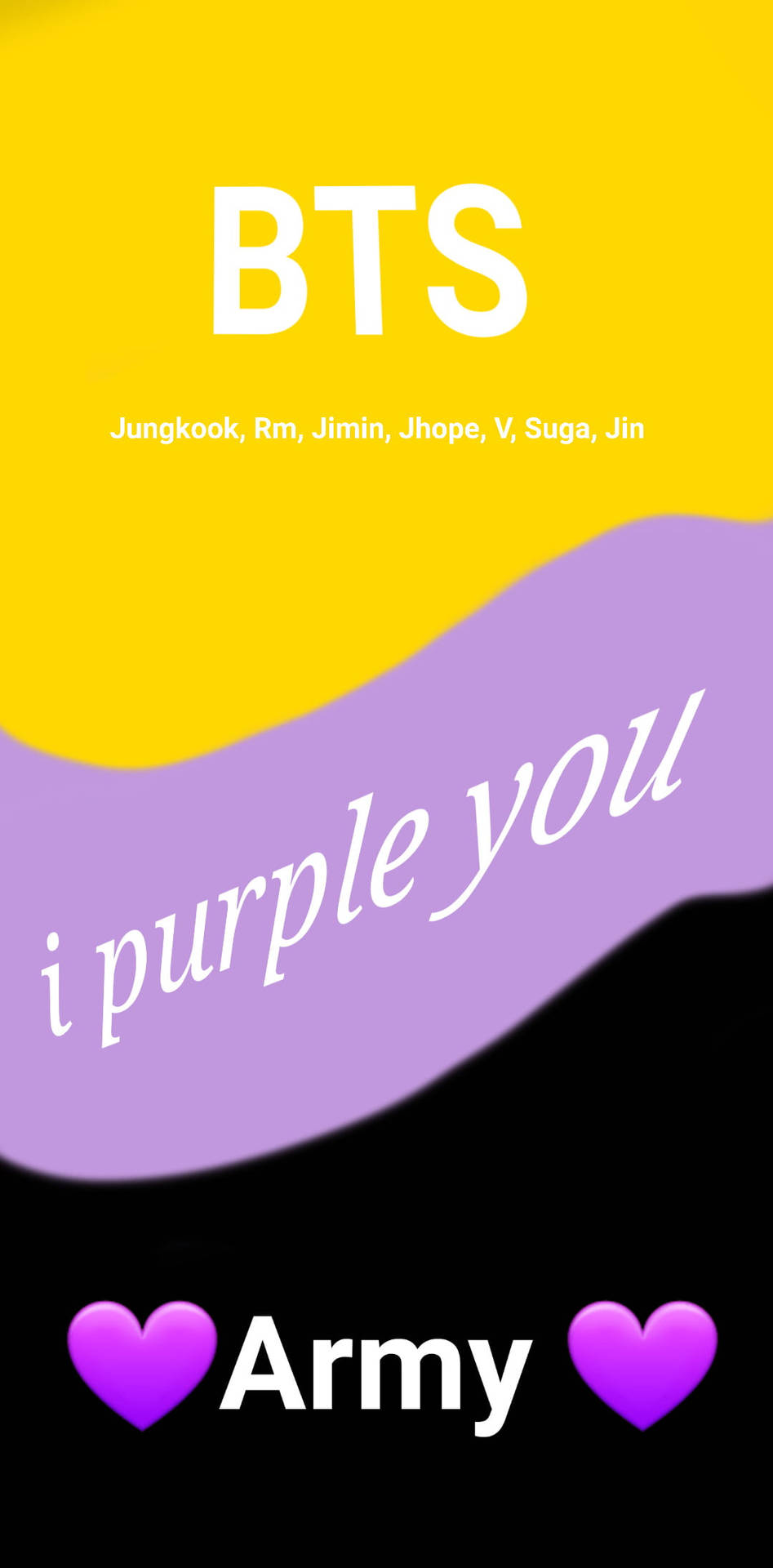 Yellow And Black I Purple You Wallpaper