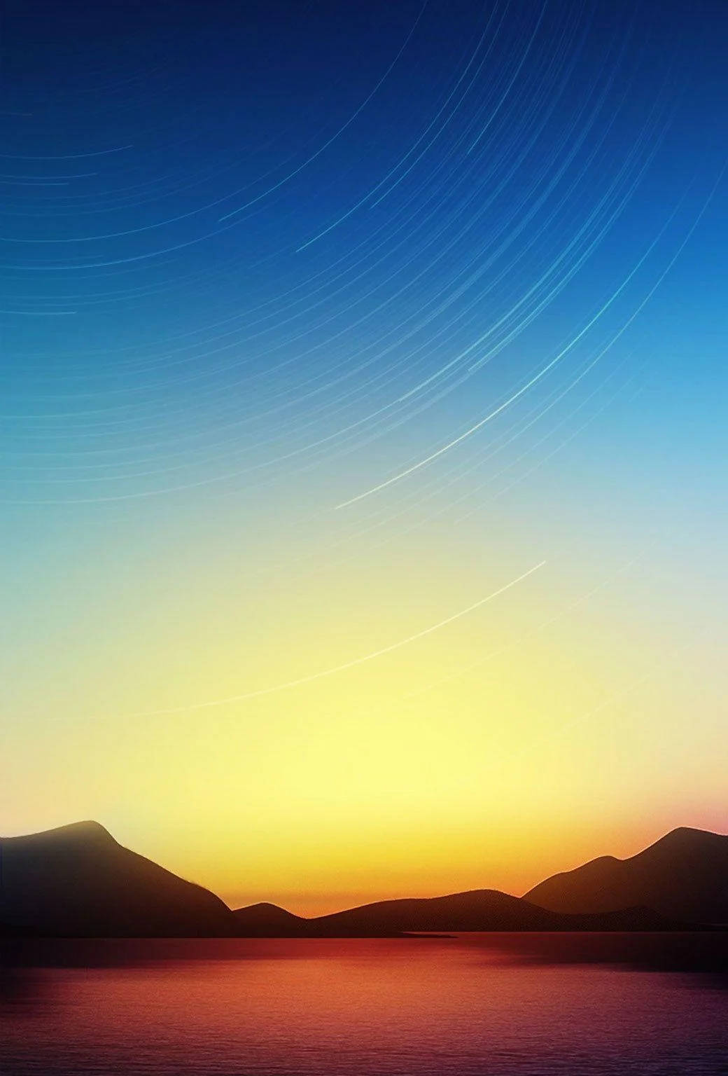 Yellow And Blue Sky Over The Desert Miui Wallpaper