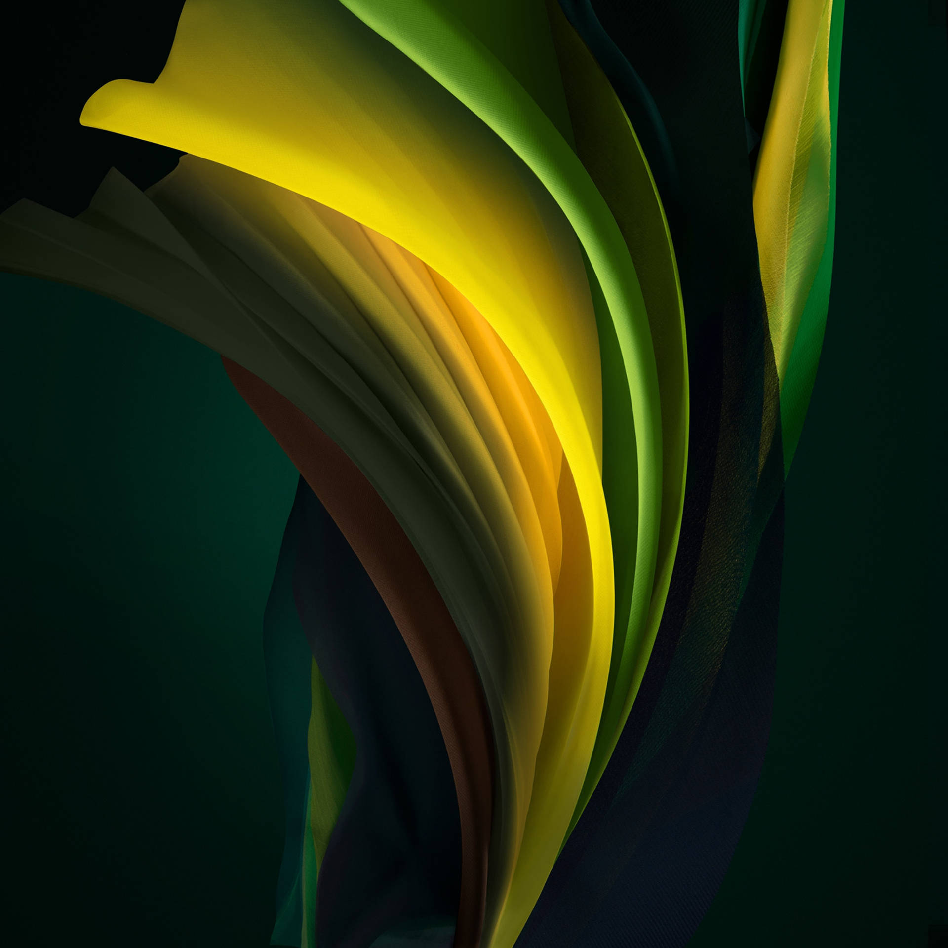 Yellow And Green Lines For Iphone Se 2020 Wallpaper