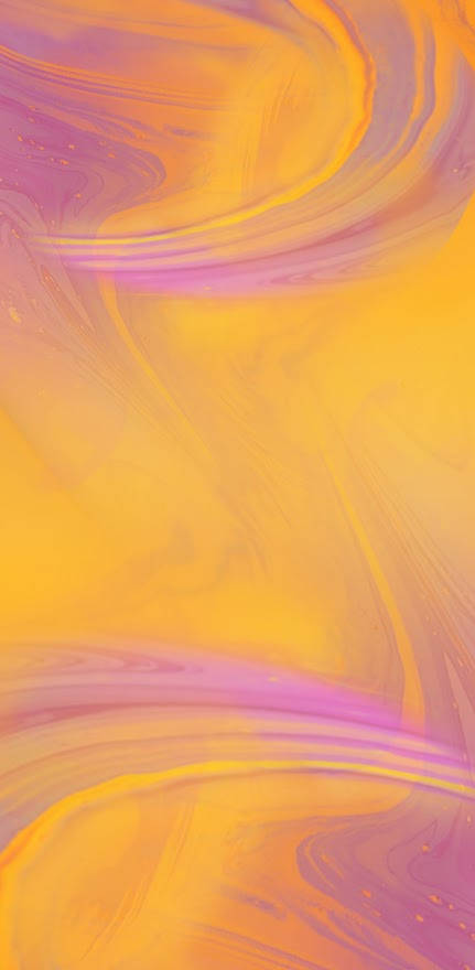 Yellow And Pink Waves iOS Default Wallpaper
