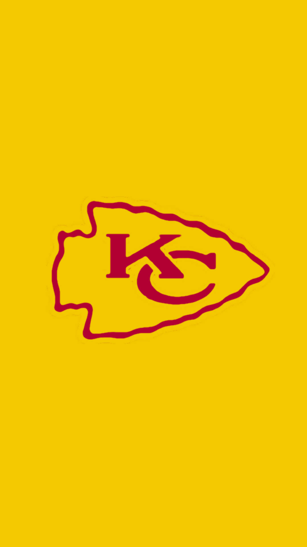 Yellow And Red Chiefs Logo Phone Wallpaper
