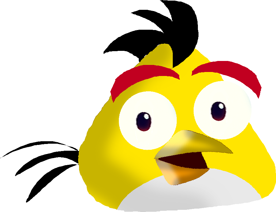 Yellow Animated Bird Character PNG