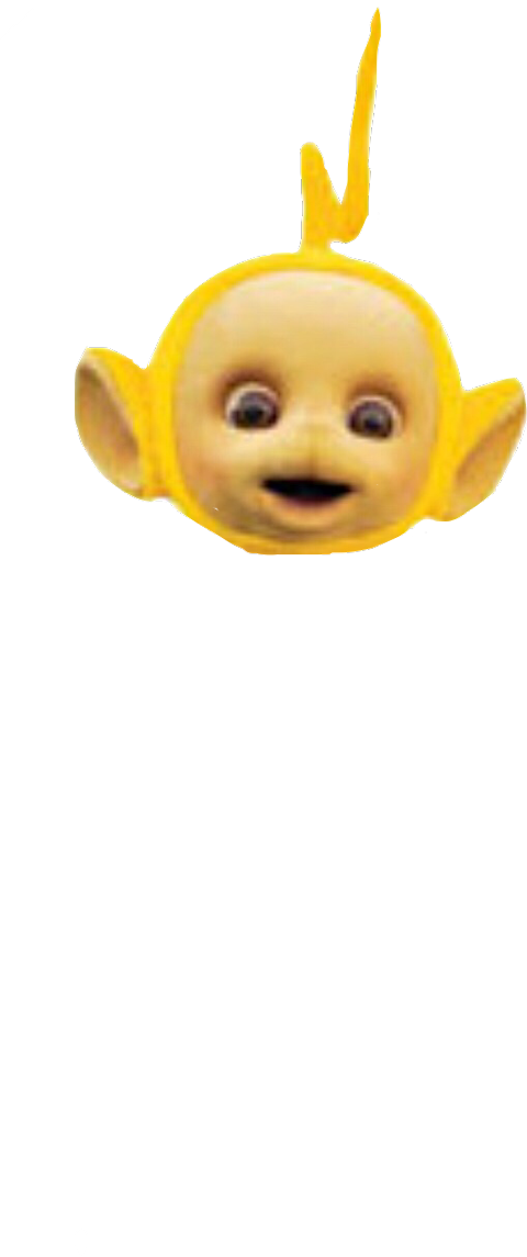 Yellow Animated Character Floating PNG
