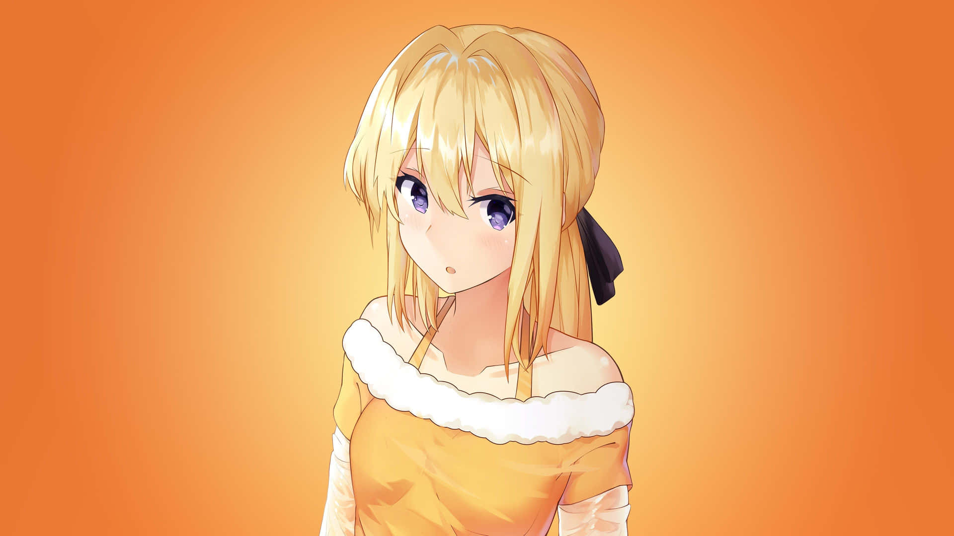 Yellow Anime Saber Fate/Stay Night Wallpaper