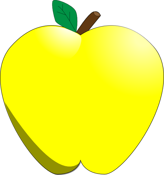 Yellow Apple Illustration PNG