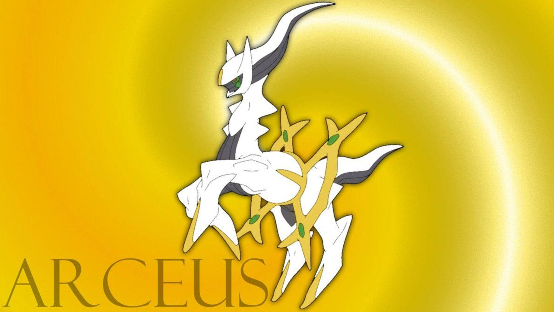 Yellow Arceus Pokemon Wallpaper