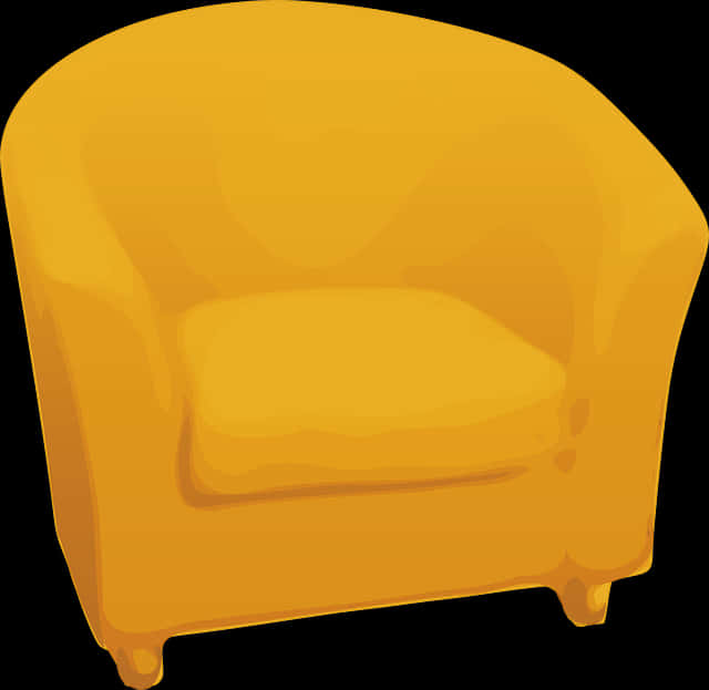 Yellow Armchair Illustration PNG