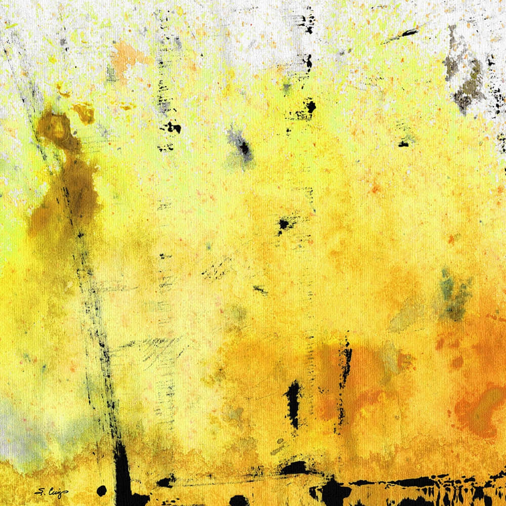 Vibrant Yellow Abstract Artwork Wallpaper