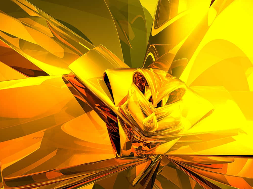 Abstract Yellow Art Background Wallpaper