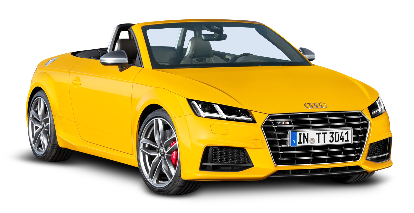 Yellow Audi T T Roadster Convertible PNG