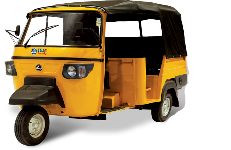 Yellow Auto Rickshaw Side View.png PNG