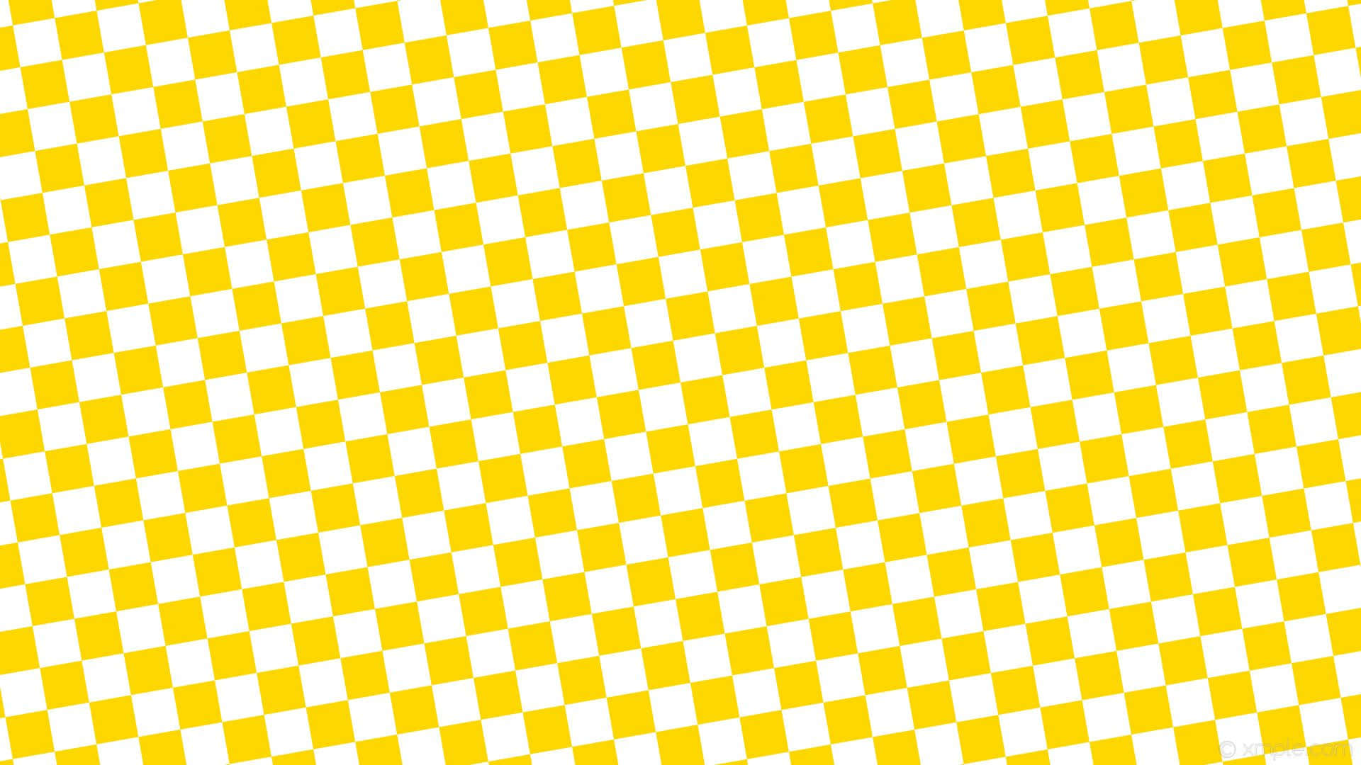 Slanted Checkered Pattern Yellow Background