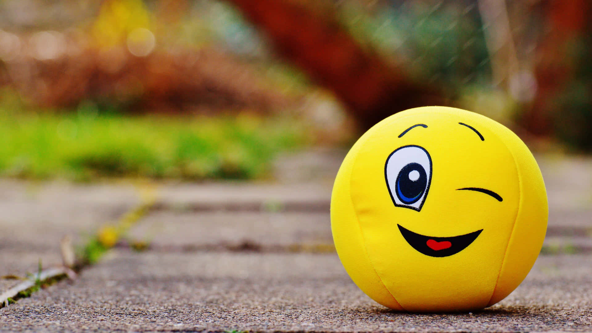 Yellow Ball Happy Smile Background